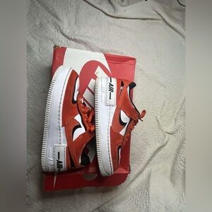 Nike Orange/Black Air Force Low